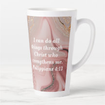 Personalise Custom Bible Scripture Quote Latte Mug