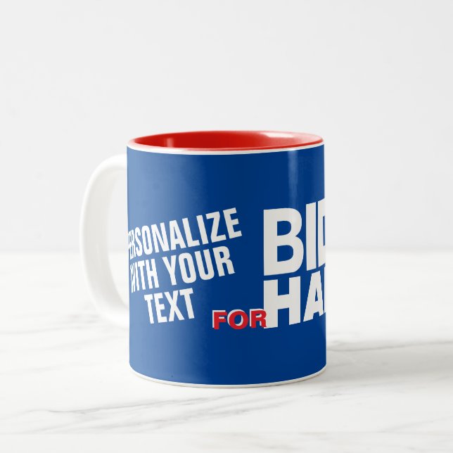Personalise Custom For Biden /Harris 2020 Add Text Two-Tone Coffee Mug (Front Left)
