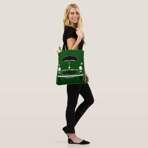 Personalise Custom Green Morris Minor Pop Art Tote Bag