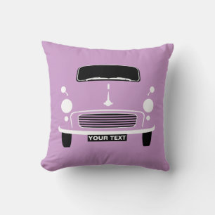 Personalise custom Lilac Morris Minor pop art Cushion