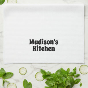 Personalise Custom Name family business store Tea Towel