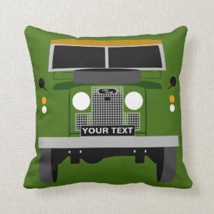Personalise custom olive green Land Rover Series 2 Cushion
