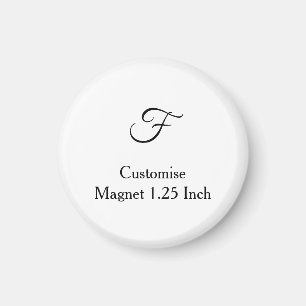 personalise custom simple 1.25 Inch Circle Magnet