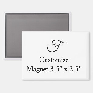 personalise custom simple 3.5" x 2.5" Rectangle Magnet