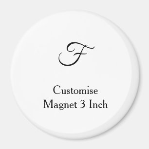 personalise custom simple 3 Inch Circle Magnet