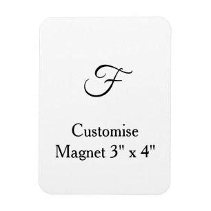 personalise custom simple 3" x 4" Flexible Photo Magnet