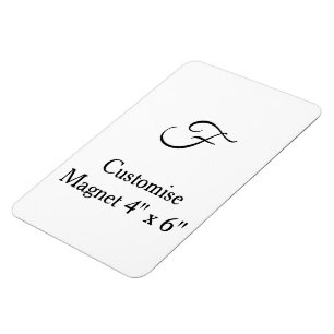 personalise custom simple 4" x 6" Flexible Photo Magnet