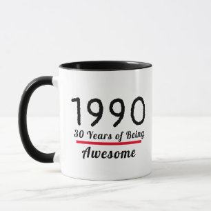 Personalise Custom Year Age Awesome Birthday Mug