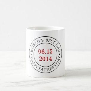 Personalise Customisable date - Happy Father's day Coffee Mug