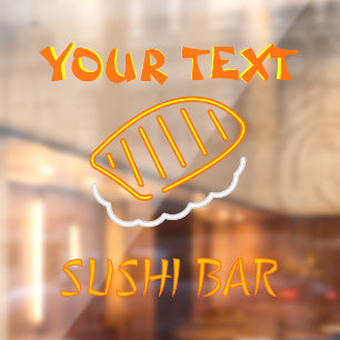 Personalise Customise Sushi Bar Faux Neon