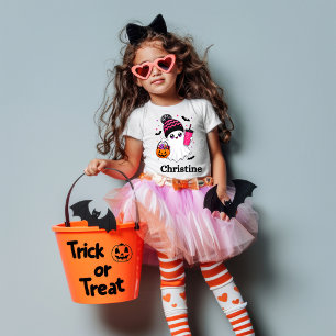 Personalise Cute Ghost Halloween T-shirt