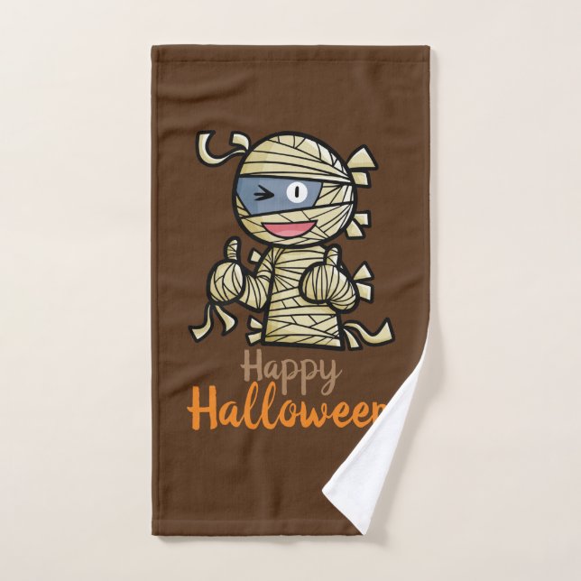 Personalise Cute Happy Mummy Hand Towel (Hand Towel)