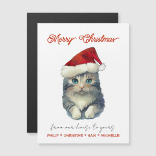 Personalise Cute Santa Cat