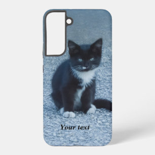 Personalise cute Tuxedo kitten  Samsung Galaxy Case