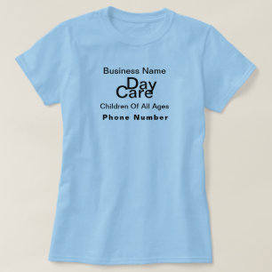 Personalise Day Care Sky Blue T-Shirt