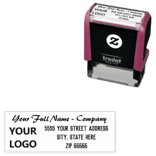 Personalise Design Your Own Address Stamp Template