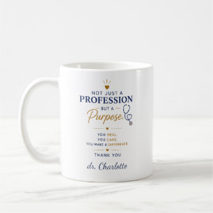 Personalise Doctor appreciation Gift   Thank You Coffee Mug
