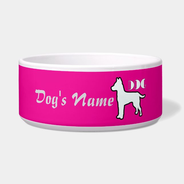 Personalise DOG Logo Hot Pink Large Dog  (Front)