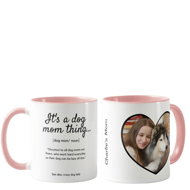 Personalise Dog Mum Photo & quote 2-sided Mug (Creator Uploaded)