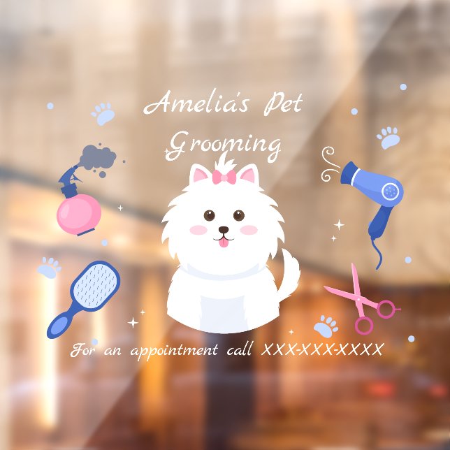 Personalise Dog Pet Grooming Shop Front (Sheet 2)