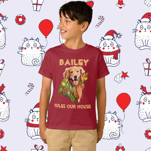 Personalise Dog’s Name and Photo T-Shirt