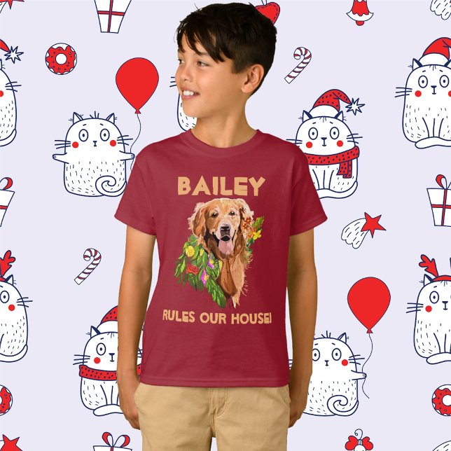 Personalise Dog’s Name and Photo  T-Shirt (Creator Uploaded)