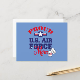 Personalise Dog Tag U.S. Air Force Mum Postcard