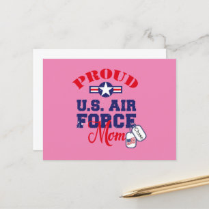 Personalise Dog Tag U.S. Air Force Mum Postcard