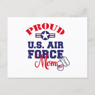 Personalise Dog Tag U.S. Air Force Mum Postcard