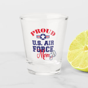 Personalise Dog Tag U.S. Air Force Mum Shot Glass