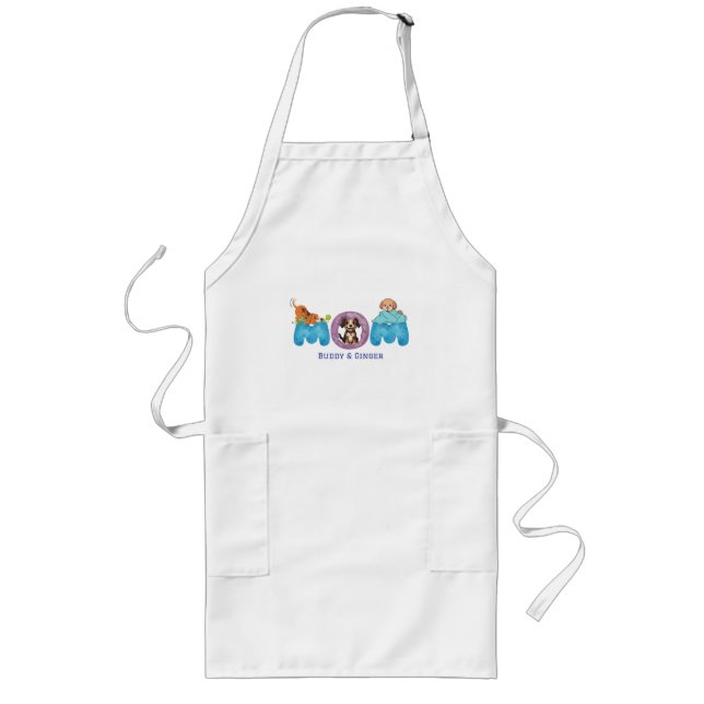 Personalise Doggie Mum Long Apron (Front)