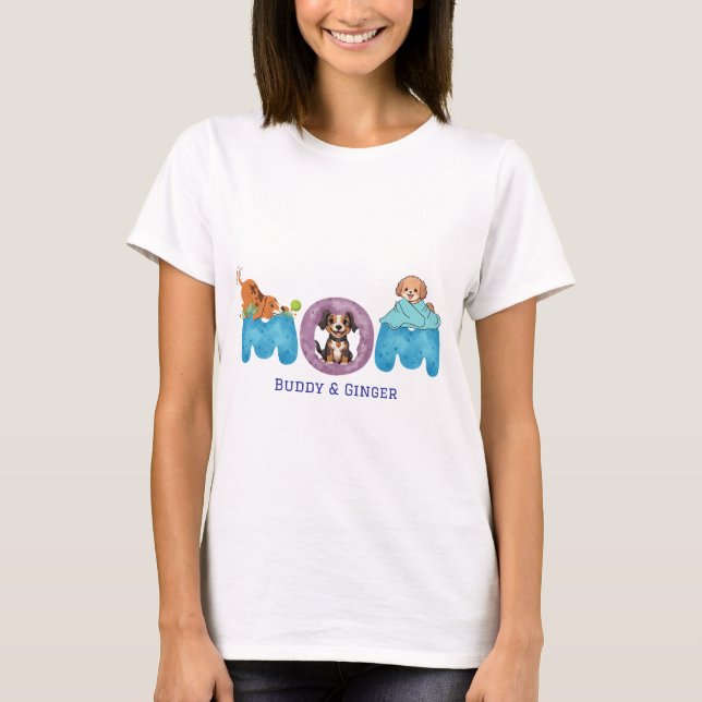 Personalise Doggie Mum T-Shirt (Front)