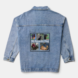 Personalise Dogs Create Your Own 5-place T-Shirt Denim Jacket