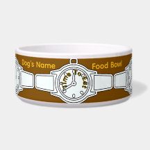 Personalise Dog's Name Time To Eat Brown Food