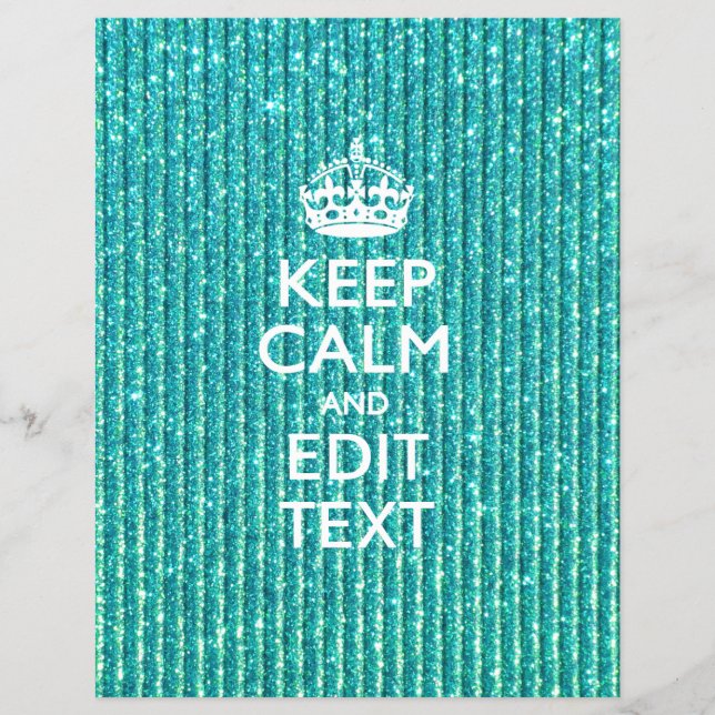 Personalise Easily KEEP CALM AND Edit Text Flyer (Front)