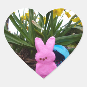 Personalise Easter Bunny Peace Love Art Destiny Heart Sticker