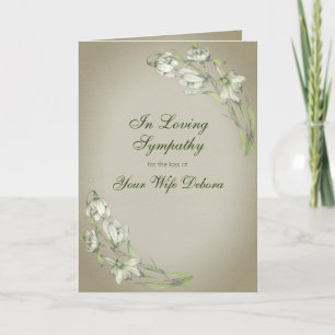 Personalise Elegant Floral Sympathy Card