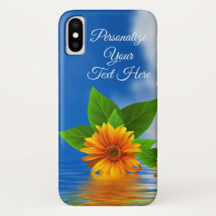 Personalise Elegant Flowers Drift on Ocean Water Case-Mate iPhone Case