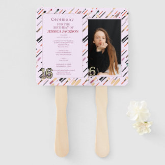 Personalise Elegant Glittering Beauty Makeup Tools Hand Fan