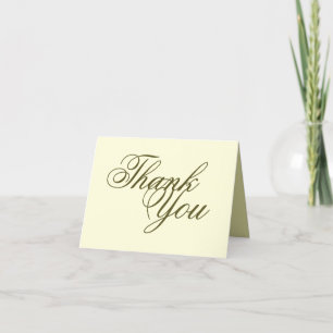 Personalise Elegant Light Yellow Dinner Party Thank You Card