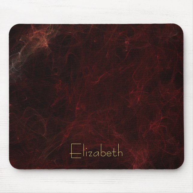 Personalise Elegant Smoke and Fire Abstract Mouse Pad (Front)