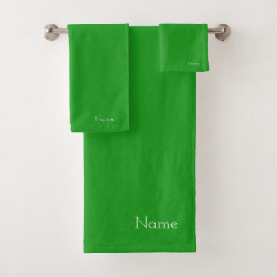 Personalise Emerald Green Bath Towel Set
