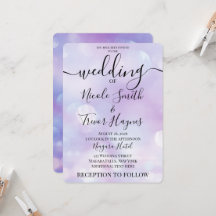 Personalise: Ethereal Purple Bokeh Wedding