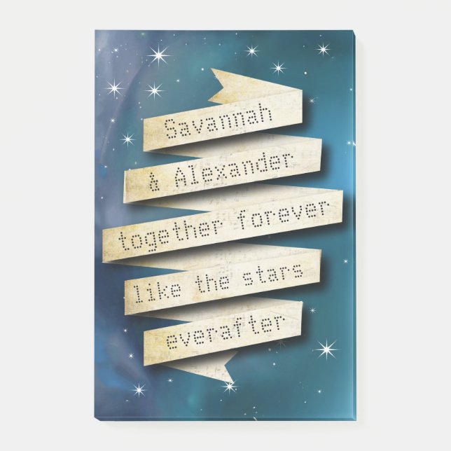 Personalise Everafter Like the Stars Post-it® Note (Front)
