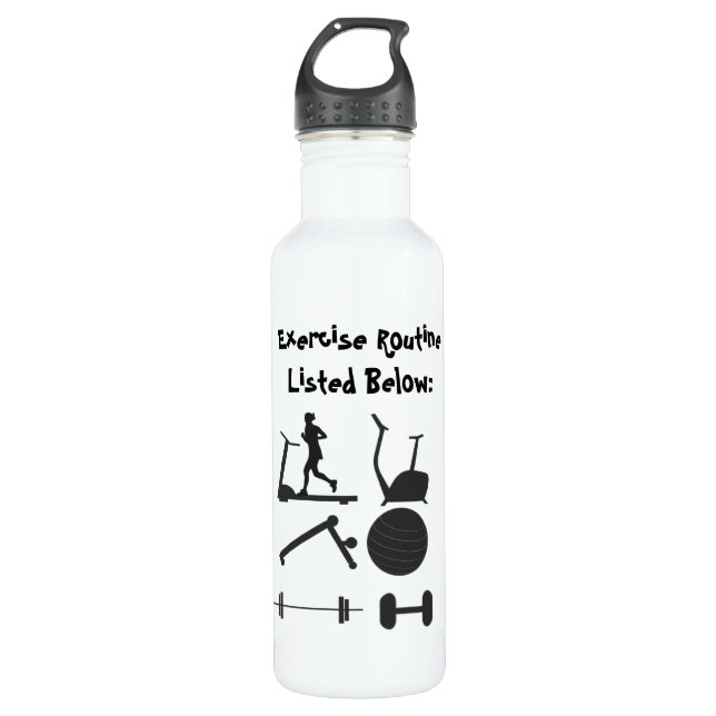 Personalise Exercise Routine Treadmill Sit-up Stai 710 Ml Water Bottle (Front)