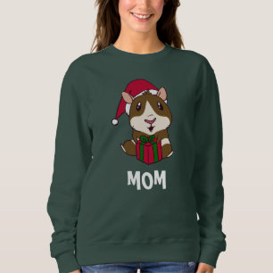 Personalise Family Christmas Guinea Pig Mum Sweatshirt