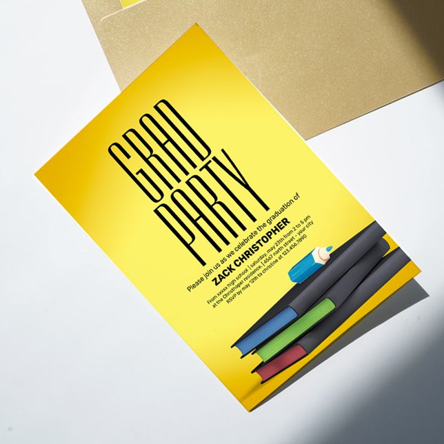 Personalise fancy graduation party invitation (Creator Uploaded)