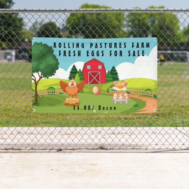 Personalise Farm Fresh Eggs For Sale Farm Picture  Banner (Insitu)