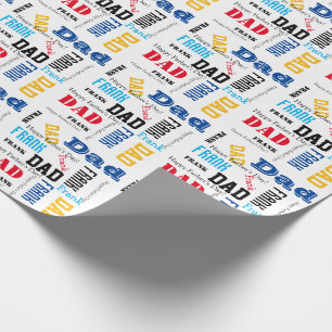 Personalise Fathers Day Birthday Men's Gift Wrapping Paper