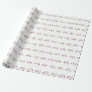 Personalise, Field Hockey Coach Thank You in Words Wrapping Paper